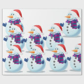 クリスマスの紙メリー ラッピングペーパー (フラット)