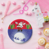 クリスマスの紙皿、サンタ ペーパープレート (パーティー)
