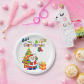 クリスマスの紙皿、サンタ ペーパープレート (パーティー)