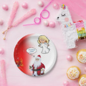 クリスマスの紙皿、サンタ ペーパープレート (パーティー)