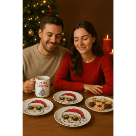 クリスマスの紙皿 メリークリスマス | お祭り気分あふれるホリデー ペーパープレート