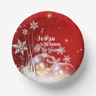 クリスマスの紙皿 Jesus Is the Reason ペーパーボウル