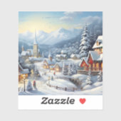 クリスマスの素敵な村 シール (シート)