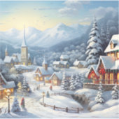 クリスマスの素敵な村 シール (正面)