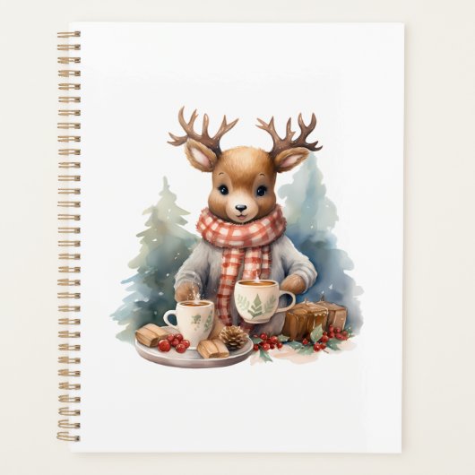 クリスマスの素朴なジャーナルのスパイラルノートプランナー プランナー手帳 (正面)