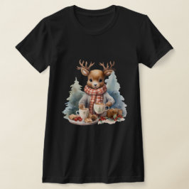 クリスマスの素朴なデザイン大人Tシャツ Tシャツ