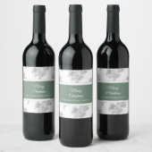 クリスマスの素朴なピネコーンパターカスタムン ワインラベル (ボトル)