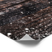 クリスマスの素朴な背景、木製の厚板。 ポスター (角)