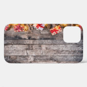 クリスマスの素朴な背景、木製の厚板。 Case-Mate iPhoneケース (裏面 (横))