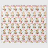 クリスマスの素朴な金ゴールドランタンの水の色カスタム ラッピングペーパー (フラット)