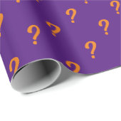 クリスマスの紫色の疑問符のラッピング紙 ラッピングペーパー (ロールコーナー)