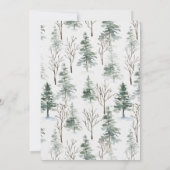 クリスマスの結婚式にぴったりな花のデザイン 招待状 (裏面)