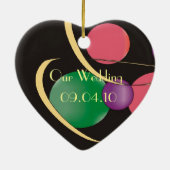 クリスマスの結婚式のオーナメント セラミックオーナメント (裏面)