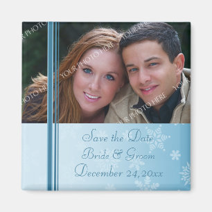 クリスマスの結婚式の保存日付の写真の磁石 マグネット