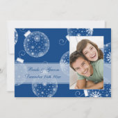 クリスマスの結婚式の写真の招待状カード 招待状 (裏面)