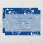 クリスマスの結婚式の写真の招待状カード 招待状 (正面/裏面)