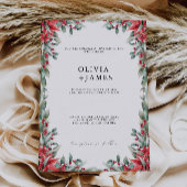 クリスマスの結婚式の招待テンプレート 招待状