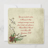 クリスマスの結婚式の招待 招待状 (裏面)