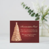 クリスマスの結婚式の調節の金ゴールドの赤 シーズンポストカード (スタンド正面)