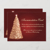 クリスマスの結婚式の調節の金ゴールドの赤 シーズンポストカード (正面/裏面)