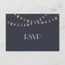 クリスマスの結婚式の黒板RSVP 出欠カード