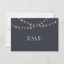 クリスマスの結婚式の黒板RSVP 出欠カード