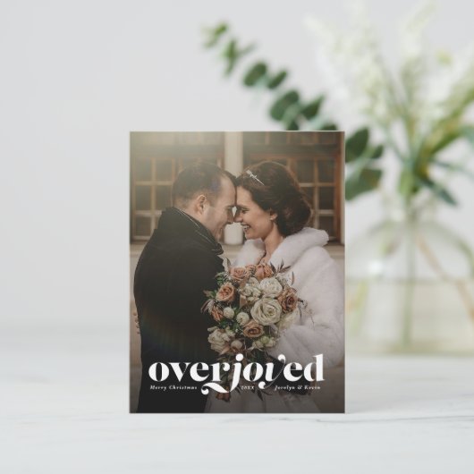 クリスマスの結婚発表葉書は大喜び シーズンポストカード (スタンド正面)