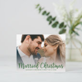 クリスマスの結婚記念写真 シーズンポストカード (スタンド正面)