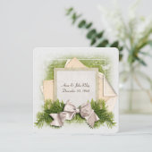 クリスマスの結婚記念日ディナーパーティー 招待状 (スタンド正面)