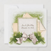 クリスマスの結婚記念日ディナーパーティー 招待状 (正面)