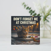 クリスマスの絵画アートで猫を忘れないで 招待状 (スタンド正面)