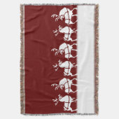 クリスマスの総括的な休日のトナカイのブランケット スローブランケット (正面縦)