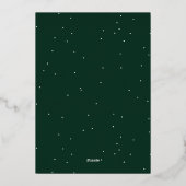 クリスマスの緑のアーチの写真 箔シーズンカード (裏面)