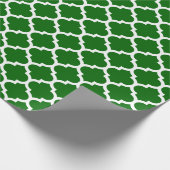 クリスマスの緑のクローバーの包装紙 ラッピングペーパー (角)