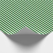 クリスマスの緑のストライプの包装紙 ラッピングペーパー (角)