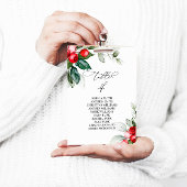 クリスマスの緑のテーブル番号4シーティングチャート 招待状