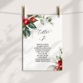 クリスマスの緑のテーブル番号7シーティングチャート 招待状