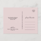 クリスマスの緑の信仰の愛と家族写真 シーズンポストカード (裏面)