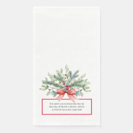 クリスマスの緑の宗教的なキリスト教の聖書聖句