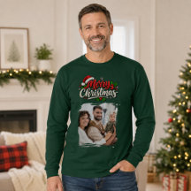 クリスマスの緑の家族写真