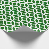 クリスマスの緑の幾何学的なパターン包装紙 ラッピングペーパー (角)