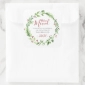 クリスマスの緑の感動的な発表 スクエアシール (バッグ)