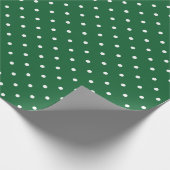 クリスマスの緑の水玉模様の包装紙 ラッピングペーパー (角)