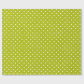 クリスマスの緑の水玉模様の袋の包装紙 ラッピングペーパー (フラット)