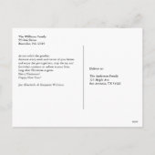 クリスマスの緑の草木のカスタムの写真 シーズンポストカード (裏面)