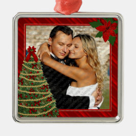 クリスマスの緑の草木は飾ります メタルオーナメント