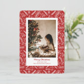 クリスマスの緑独身のの縦写真(赤) シーズンカード (スタンド正面)