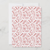 クリスマスの緑独身のの縦写真(赤) シーズンカード (裏面)