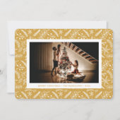 クリスマスの緑(金ゴールド)横向き写真 シーズンカード (正面)