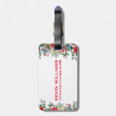 クリスマスの縁ど花 ラゲッジタグ (裏面縦)